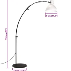 VIDAXL - Lampadaire 25 w blanc 150 cm e27