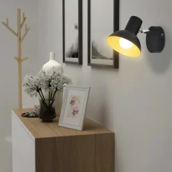 VIDAXL - Lampe murale 2 pcs pour 2 ampoules e27 noir et doré
