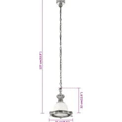 VIDAXL - Lampe suspendue 24x24x137 cm aluminium