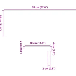 VIDAXL - Marches d'escalier 12 pcs marron clair 70x30x2 cm chêne massif