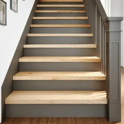 VIDAXL - Marches d'escalier 2 pcs non traité 90x30x2cm bois chêne massif