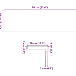 VIDAXL - Marches d'escalier 2 pcs non traité 90x30x2cm bois chêne massif