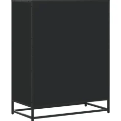 VIDAXL - Meuble à chaussures noir 75x38x97,5 cm bois d'ingénierie métal