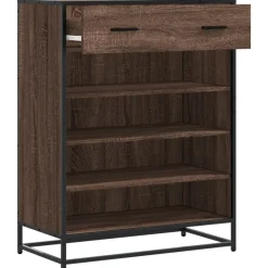 VIDAXL - Meuble à chaussures chêne marron bois d'ingénierie et métal