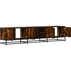 VIDAXL - Meuble tv chêne fumé 180x35x41 cm bois d'ingénierie