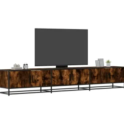 VIDAXL - Meuble tv chêne fumé 240x35x41 cm bois d'ingénierie