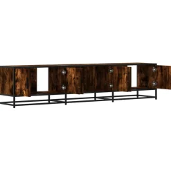 VIDAXL - Meuble tv chêne fumé 180x35x41 cm bois d'ingénierie