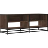 VIDAXL - Meuble tv chêne marron 120,5x40x46cm bois d'ingénierie et métal