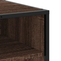 VIDAXL - Meuble tv chêne marron 120,5x40x46cm bois d'ingénierie et métal