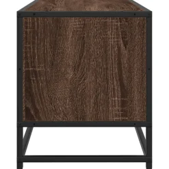 VIDAXL - Meuble tv chêne marron 80x34,5x40 cm bois d'ingénierie et métal