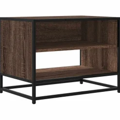 VIDAXL - Meuble tv chêne marron 61x40x46 cm bois d'ingénierie et métal