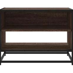 VIDAXL - Meuble tv chêne marron 61x40x46 cm bois d'ingénierie et métal