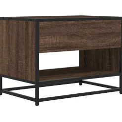 VIDAXL - Meuble tv chêne marron 61x40x46 cm bois d'ingénierie et métal