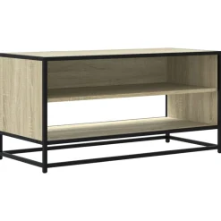 VIDAXL - Meuble tv chêne sonoma 91x40x46 cm bois d'ingénierie et métal