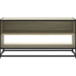 VIDAXL - Meuble tv chêne sonoma 91x40x46 cm bois d'ingénierie et métal