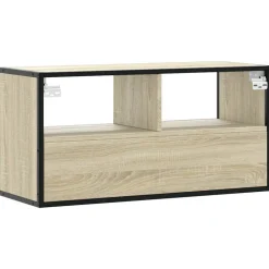 VIDAXL - Meuble tv chêne sonoma 80x31x39,5 cm bois d'ingénierie et métal
