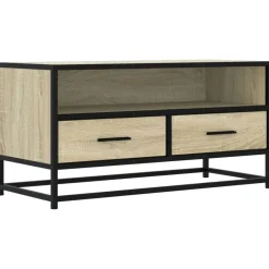VIDAXL - Meuble tv chêne sonoma 80x34,5x40 cm bois d'ingénierie et métal