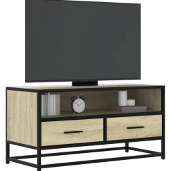 VIDAXL - Meuble tv chêne sonoma 80x34,5x40 cm bois d'ingénierie et métal