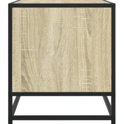 VIDAXL - Meuble tv chêne sonoma 120,5x40x46cm bois d'ingénierie et métal