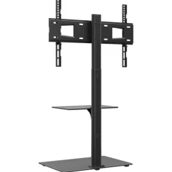 VIDAXL - Meuble tv d'angle 2 niveaux pour 32-65 pouces noir