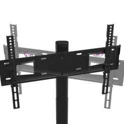 VIDAXL - Meuble tv d'angle 2 niveaux pour 32-65 pouces noir