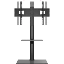 VIDAXL - Meuble tv d'angle 2 niveaux pour 32-65 pouces noir
