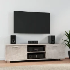 VIDAXL - Meuble tv gris béton 140x40,5x35 cm bois d'ingénierie