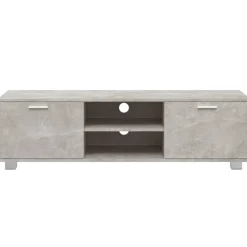 VIDAXL - Meuble tv gris béton 140x40,5x35 cm bois d'ingénierie