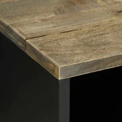 VIDAXL - Meuble tv gris clair 80x31,5x46 cm bois massif de manguier