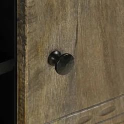 VIDAXL - Meuble tv gris clair 105x33,5x46 cm bois massif de manguier