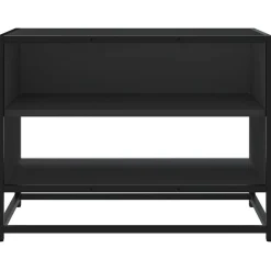 VIDAXL - Meuble tv noir 61x40x46 cm bois d'ingénierie et métal