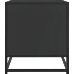 VIDAXL - Meuble tv noir 61x40x46 cm bois d'ingénierie et métal