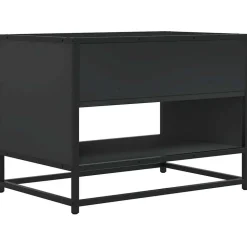 VIDAXL - Meuble tv noir 61x40x46 cm bois d'ingénierie et métal