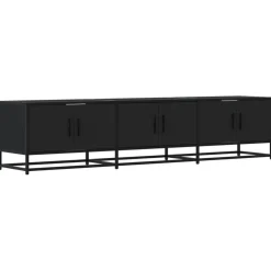 VIDAXL - Meuble tv noir 180x35x41 cm bois d'ingénierie