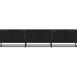 VIDAXL - Meuble tv noir 180x35x41 cm bois d'ingénierie