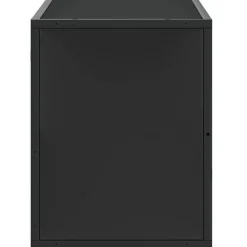 VIDAXL - Meuble tv noir 80x31x39,5 cm bois d'ingénierie et métal