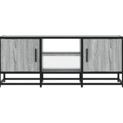 VIDAXL - Meuble tv sonoma gris 100x35x41 cm bois d'ingénierie et métal