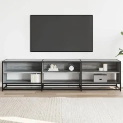 VIDAXL - Meuble tv sonoma gris 180x40x46 cm bois d'ingénierie