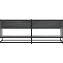 VIDAXL - Meuble tv sonoma gris 120,5x40x46 cm bois d'ingénierie et métal