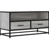 VIDAXL - Meuble tv sonoma gris 80x34,5x40 cm bois d'ingénierie et métal