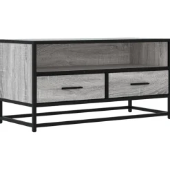 VIDAXL - Meuble tv sonoma gris 80x34,5x40 cm bois d'ingénierie et métal
