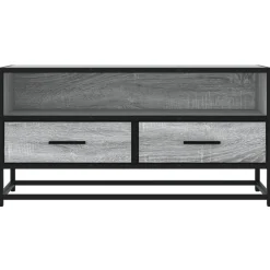 VIDAXL - Meuble tv sonoma gris 80x34,5x40 cm bois d'ingénierie et métal