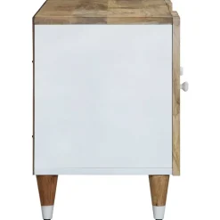 VIDAXL - Meuble tv 105x33,5x46 cm bois massif de manguier