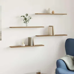 VIDAXL - Panneau de bibliothèque 4 pcs chêne artisanal 60x10x1,5 cm