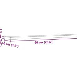 VIDAXL - Panneau de bibliothèque 4 pcs chêne artisanal 60x10x1,5 cm