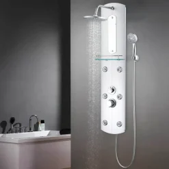 VIDAXL - Panneau de douche 25 x 43 x 120 cm argenté