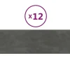 VIDAXL - Panneaux muraux 12 pcs gris foncé 90x30 cm velours 3,24 m²