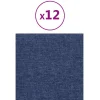 VIDAXL - Panneaux muraux 12 pcs bleu 30x30 cm tissu 1,08 m²