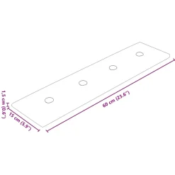 VIDAXL - Panneaux muraux 12 pcs rouge 60x15 cm similicuir 1,08 m²