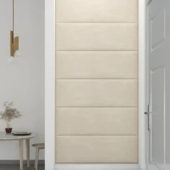 VIDAXL - Panneaux muraux 12 pcs crème 90x30 cm velours 3,24 m²